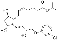 Structure of Cloprostenol isopropyl ester CAS 157283-66-4