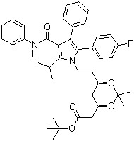 L-1tert-butyl 2-((4R,6R)-6-(2-(2-(4-fluorophenyl)-5-isopropyl-3-phenyl-4-(phenylcarbamoyl)-1H-pyrrol-1-yl)ethyl)-2,2-dimethyl-1,3-dioxan-4-yl)acetate CAS 125971-95-1 L-1tert-butyl 2-((4R,6R)-6-(2-(2-(4-fluorophenyl)-5-isopropyl-3-phenyl-4-(phenylcarbamoyl)-1H-pyrrol-1-yl)ethyl)-2,2-dimethyl-1,3-dioxan-4-yl)acetate CAS 125971-95-1