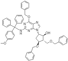 2R,3S,5S)-3-(Benzyloxy)-5-[2-[[(4-methoxyphenyl)diphenylmethyl]amino]-6-(phenylmethoxy)-9H-purin-9-yl]-2-a(benzyloxymethyl)cyclopentanol CAS 142217-78-5