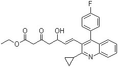 Ethyl(E)-(5S)-7-[2-cyclopropyl-4-(4-fluorophenyl)-5-hydroxy-3-oxo-3-quinolinyl]-hept-6-enoate CAS 148901-69-3