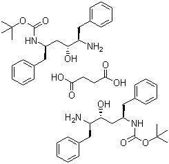 (2S,3S,5S)-5-tert-Butyloxycarbonylamino-2-amino-3-hydroxy-1,6-diphenylhexane succinate CAS 183388-64-9 (2S,3S,5S)-5-tert-Butyloxycarbonylamino-2-amino-3-hydroxy-1,6-diphenylhexane succinate CAS 183388-64-9