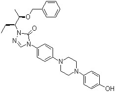 Posa-O 
1-((2S,3S)-2-(benzyloxy)pentan-3-yl)-4-(4-(4-(4-hydroxyphenyl)piperazin-1-yl)phenyl)-1H-1,2,4-triazol-5(4H)-one CAS 184177-83-1