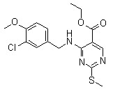 4-[[(3-Chloro-4-methoxyphenyl)methyl]amino]-2-(methylthio)-5-pyrimidinecarboxylic acid ethyl ester CAS 330785-81-4