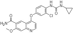 4-[3-Chloro-4-(cyclopropylaminocarbonyl)aminophenoxy]-7-methoxy-6-quinolinecarboxamide CAS 417716-92-8