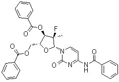Cytidine, N-benzoyl-2′-deoxy-2′-fluoro-2′-methyl-, 3′,5′-dibenzoate,(2’R)- CAS 817204-32-3 Cytidine, N-benzoyl-2′-deoxy-2′-fluoro-2′-methyl-, 3′,5′-dibenzoate,(2’R)- CAS 817204-32-3