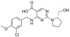 5-PyriMidinecarboxylic acid, 4-[[(3-chloro-4-Methoxyphenyl)Methyl]aMino]-2-[(2S)-2-(hydroxyMethyl)- 1-pyrrolidinyl]- CAS 330785-84-7