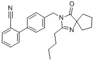 4′-[(2-Butyl-4-oxo-1,3-diazaspiro[4.4]non-1-en-3-yl)methyl]-(1,1′-biphenyl)-2-carbonitrile CAS 138401-24-8