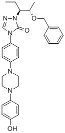 2-[(1S,2S)-1-ethyl-2-bezyloxypropyl]-2,4-dihydro-4-[4-[4-(4-hydroxyphenyl)-1-piperazinyl]phenyl]- 3H-1,2,4-Triazol-3-one, CAS 184177-83-1