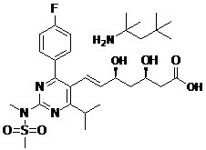 Rosuvastatin 1,1,3,3-Tetramethylbutylamine Salt CAS 917805-85-7 Rosuvastatin 1,1,3,3-Tetramethylbutylamine Salt CAS 917805-85-7