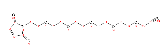 Mal-PEG5-Propargyl CAS 2514947-01-2 Mal-PEG5-Propargyl CAS 2514947-01-2