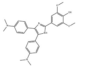 4,5-bis(4-dimethylaminophenyl)-2-(3,5-dimethoxy-4-hydroxyphenyl)imidazole CAS 1886-13-1
