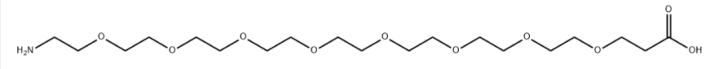 Structure of Amino-PEG8-acid CAS 756526-04-2